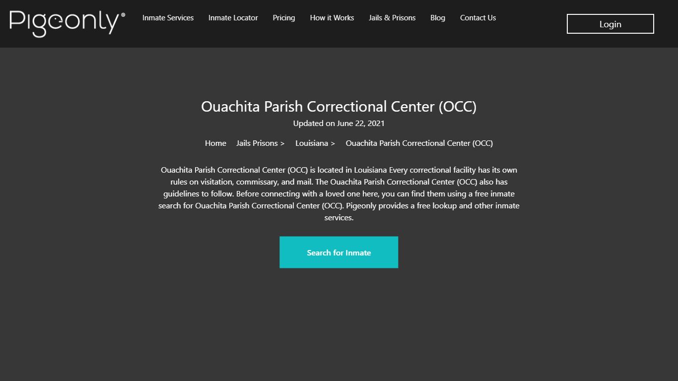 Ouachita Parish Correctional Center (OCC) Inmate Search ...